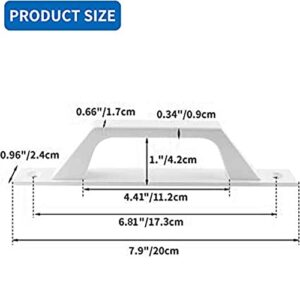 ALUWINDOORS 7.9 Inch Sliding Barn Door Handle White 2 Pack Gate Handle Wooden Door Pull Handle for Sliding Barn Door Fence Garage Shed