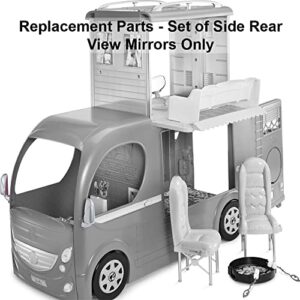 Replacement Parts for Barbie RV Camper Vehicle Playset - CJT42 ~ Set of Side Rear View Mirrors ~ One Each for Driver and Passenger Side