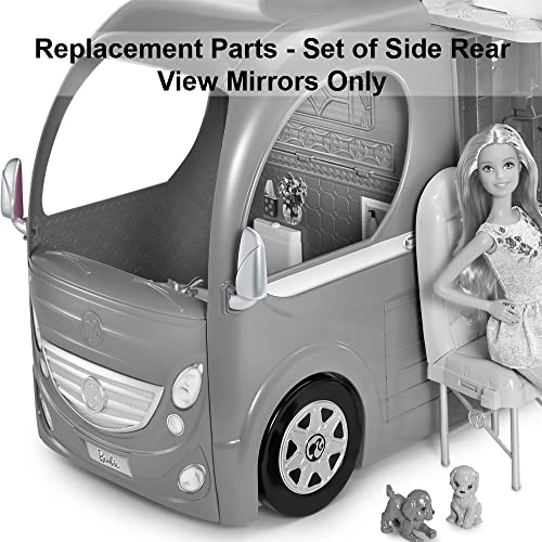 Replacement Parts for Barbie RV Camper Vehicle Playset - CJT42 ~ Set of Side Rear View Mirrors ~ One Each for Driver and Passenger Side