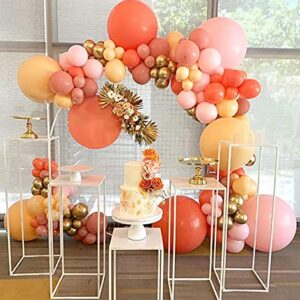 KALOR Coral Red Balloons Garland Arch Kit 110Pcs - Different Sizes 18/12/10/5 Inch Party Balloons for Birthday Baby Shower Wedding Graduation Party Decorations