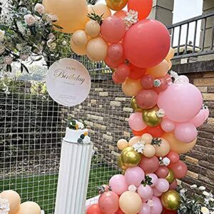 KALOR Coral Red Balloons Garland Arch Kit 110Pcs - Different Sizes 18/12/10/5 Inch Party Balloons for Birthday Baby Shower Wedding Graduation Party Decorations