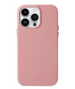 luner - for iphone 14 pro (6.1") - vegan leather phone case [compatible with magsafe] for women and girls - pink