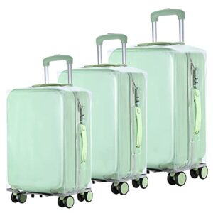 mannikesi luggage cover clear pvc suitcase covers luggage cover protectors for wheeled suitcase (20/24/28 inch)