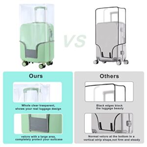 Mannikesi Luggage Cover Clear PVC Suitcase Covers Luggage Cover Protectors for Wheeled Suitcase (20/24/28 inch)