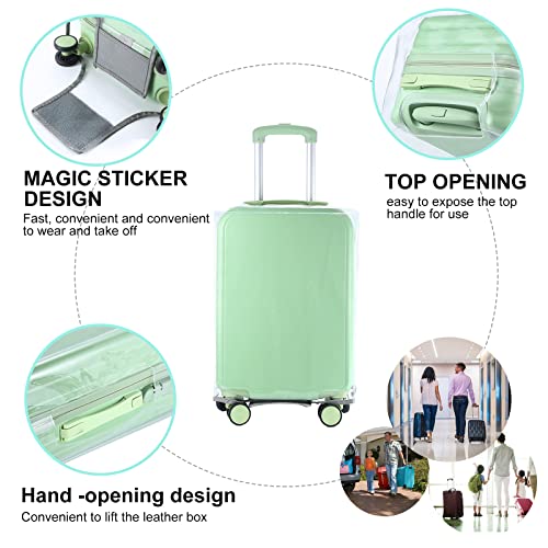 Mannikesi Luggage Cover Clear PVC Suitcase Covers Luggage Cover Protectors for Wheeled Suitcase (20/24/28 inch)