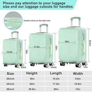 Mannikesi Luggage Cover Clear PVC Suitcase Covers Luggage Cover Protectors for Wheeled Suitcase (20/24/28 inch)