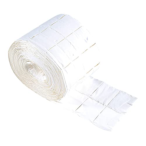 Lint- Roll 500 Of Cellulose Remover Pads Cotton Wipes Towel Nail Cleaning Swabs And Gel 240 Grit Nail File Buffer (A, One Size)