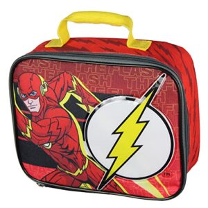 dc comics the flash character lightning bolt logo insulated lunch box tote