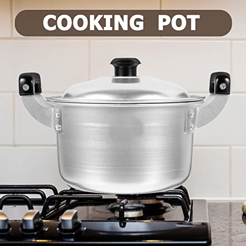 Kichvoe Stock Pot with Lid Pots Stock Pot Cooking Pan 16cm Hot Aluminum Pot Saucepan Small Pasta Pot Camping Cookware for Stovetop Stainless Steel Pot Korean Noodle Pot