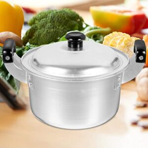 Kichvoe Stock Pot with Lid Pots Stock Pot Cooking Pan 16cm Hot Aluminum Pot Saucepan Small Pasta Pot Camping Cookware for Stovetop Stainless Steel Pot Korean Noodle Pot