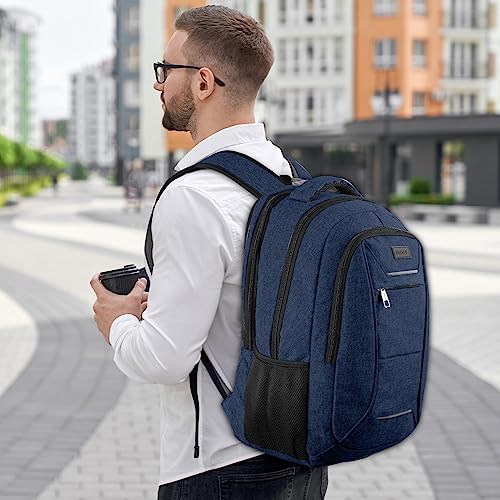 BIKROD Backpack for Men, Large School Backpacks for Teens Water Resistant Travel Back Pack with USB Charging Port, Business Anti Theft Durable Computer Bag Gifts Fits 17.3 Inch Laptop