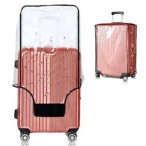 esholife luggage covers for suitcase tsa approved clear pvc waterproof suitcase covers luggage protectors 29-32inch (27.16''h x 20.27''l x 12.40''w)