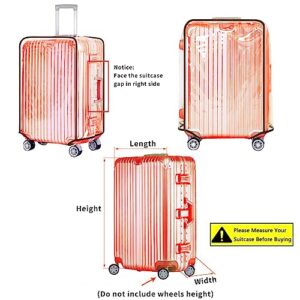 Esholife Luggage Covers for Suitcase Tsa Approved Clear PVC Waterproof Suitcase Covers Luggage Protectors 29-32Inch (27.16''H x 20.27''L x 12.40''W)