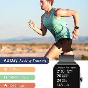 TOOBUR Smart Watch for Men Women Alexa Built-in, 1.95" Fitness Tracker with Answer/Make Calls, IP68 Waterproof/Heart Rate/Blood Oxygen/Sleep Tracker/100 Sports, Fitness Watch Compatible Android iOS