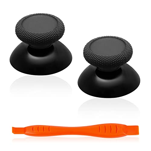 Jekyeroyme 2Pcs Black Thumbstick for Meta Oculus Quest 2，Repair Kit Buttons for Meta Oculus Quest 2