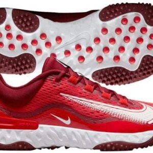 Nike Alpha Huarache Elite 4 Turf Men's Baseball Shoes, Size 12, Red/White