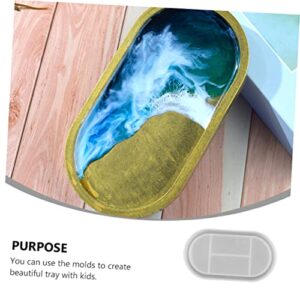 COHEALI 2pcs Pallet Mold Round Decorative Tray Agate Coaster Silicone Tray Silicone Molds for Resin Epoxy Resin Molds Silicone Tray Molds for Epoxy Resin Silicone DIY Tools DIY Accessory