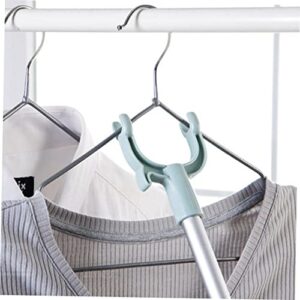 VOSAREA 2pcs Ceiling Hook Heavy Duty Clothes Hanger Rack Outdoor Hanging Hooks Clothes Reaching Rod Cloths Lines for Outside Clothes Reaching Rods Clothes Reach Pole Closet Pole Outrigger