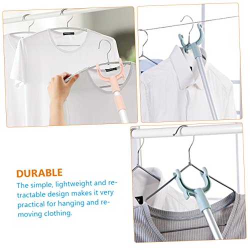 VOSAREA 2pcs Ceiling Hook Heavy Duty Clothes Hanger Rack Outdoor Hanging Hooks Clothes Reaching Rod Cloths Lines for Outside Clothes Reaching Rods Clothes Reach Pole Closet Pole Outrigger