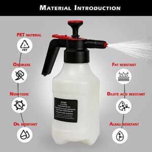 Foam Sprayer Hand Sprayer Pump Sprayer Pressure Spray Bottle,0.5Gal/2L,Spray Foam+Watering can,Dual Interface Free Conversion,Suit for Car Washing,Garden Watering,Home Cleaning,Spraying Weeds