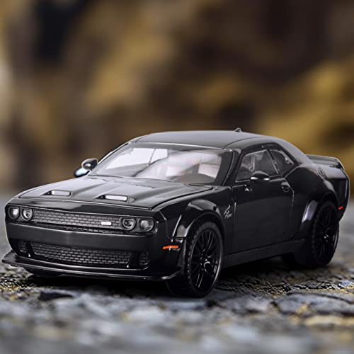 OANMYJJO Toy Cars for Kids 1/32 Dodge Challenger Hellcat Die Cast Metal Toy Cars,Pull Back Hellcat CarWith Light and Music Hellcat Toy Car Collectible Model Cars,for Boys Age 3 + Year Old