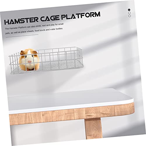 Hamster Platform Small Animal Cages Squirrel Toys Pet Toys Small Animal Habitat Ferret Hammock Hamster Ladder Hamster Supplies Iron Chinchilla Toy Decorative Chinchilla Toy White