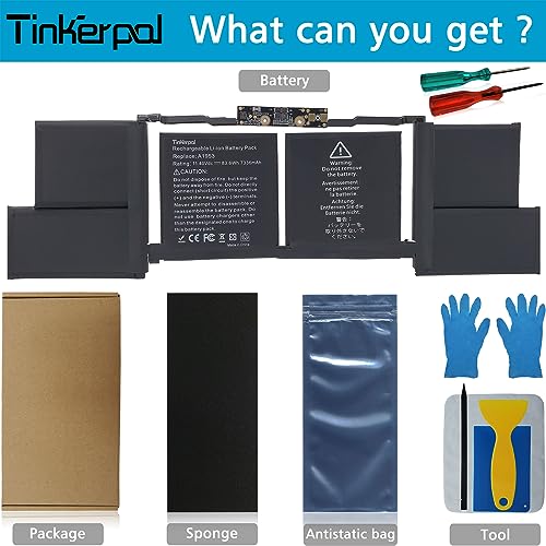 Tinkerpal A1953 Laptop Battery Compatible with MacBook Pro 15 Inch A1990 (Mid 2018 2019) EMC 3215 3359 11.4V 83.6WH 6 Cell