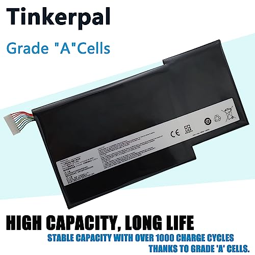 Tinkerpal BTY-M6J Laptop Battery Compatible with MSI GS63 7RE-009CN 018CN GS63VR 6RF-016CN 095CN 7RF-239CN 7RE-004CN GS73VR 258CN GS73 6RF-013CN 7RF-284CN Series BTY-U6J 64.98WH 11.4V