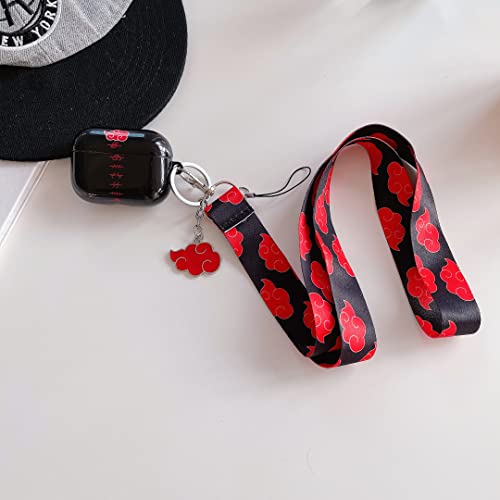 with Red Cloud Lanyard Keychain AirPod Pro 2nd Generation Case（2022 Release） Personalised Anime and Unique IMD Process TPU Soft AirPod Pro 2nd Case