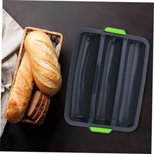 SOLUSTRE 2pcs Bread Mold French Bread Loaf Silicone Bakeware Nonstick Bakeware Silicone Baguettes Toast Baking Pans Oven Bread Bakeware Non-stick French Bread Mold 3 Wave Bread Mold Cake