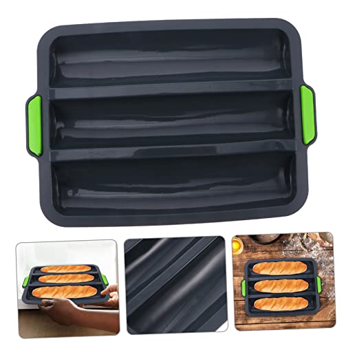 SOLUSTRE 2pcs Bread Mold French Bread Loaf Silicone Bakeware Nonstick Bakeware Silicone Baguettes Toast Baking Pans Oven Bread Bakeware Non-stick French Bread Mold 3 Wave Bread Mold Cake