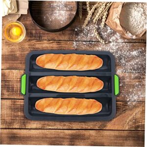 SOLUSTRE 2pcs Bread Mold French Bread Loaf Silicone Bakeware Nonstick Bakeware Silicone Baguettes Toast Baking Pans Oven Bread Bakeware Non-stick French Bread Mold 3 Wave Bread Mold Cake