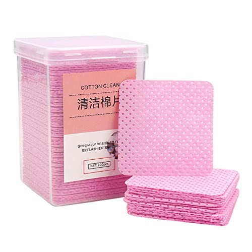 200Pcs Cleaning Cotton Pads Lint Free Non-Woven Cleanser Makeup Tool Eyelash Extension & Nail Polish Remover Wipes Nail Art Gel Polish Remover Cotton pad Nail Wipe