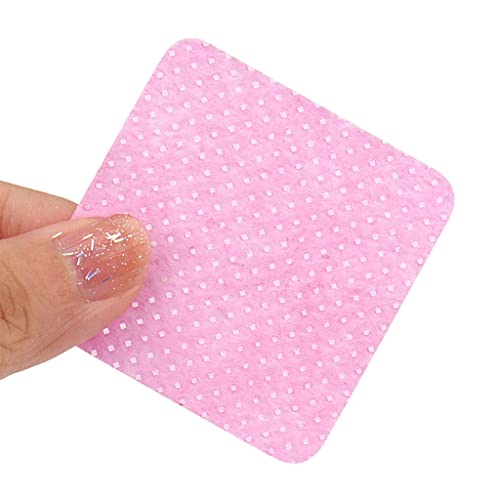 200Pcs Cleaning Cotton Pads Lint Free Non-Woven Cleanser Makeup Tool Eyelash Extension & Nail Polish Remover Wipes Nail Art Gel Polish Remover Cotton pad Nail Wipe