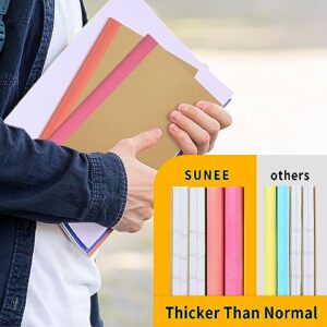 SUNEE 12 Pack Kraft Notebook Journals, Composition Notebooks Bulk, 5.75"x 8.25", 60 Sheet per book with Rainbow Spine, A5 Lined Page, 6 Color, Pastel Notebooks for School, Home&Office,Writing Journal