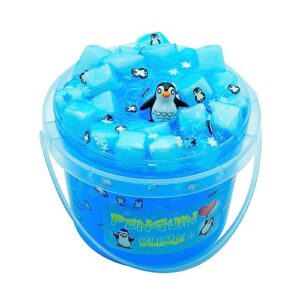 blue jelly cube slime, soft jelly clay slime sugar blitz for girls boys, blue contton candy slime kit party favors