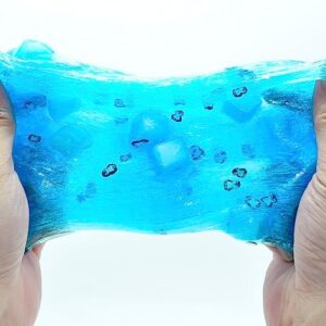 Blue Jelly Cube Slime, Soft Jelly Clay Slime Sugar Blitz for Girls Boys, Blue Contton Candy Slime kit Party Favors