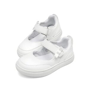 dream pairs kids girls mary jane sneakers strap toddler little girls school shoes soft walking party flat shoes white size 10 toddler sdfs2323k