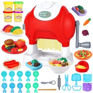 play dough toys for kids,noetoy 29 pcs kitchen creations noodle machine color dough set, dough accessories play food toy birthday for toddlers kids ages 2-8 girls boys