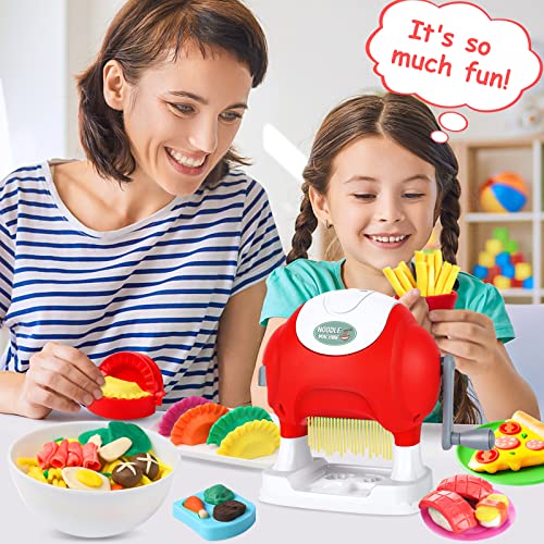 Play Dough Toys for Kids,Noetoy 29 PCS Kitchen Creations Noodle Machine Color Dough Set, Dough Accessories Play Food Toy Birthday for Toddlers Kids Ages 2-8 Girls Boys