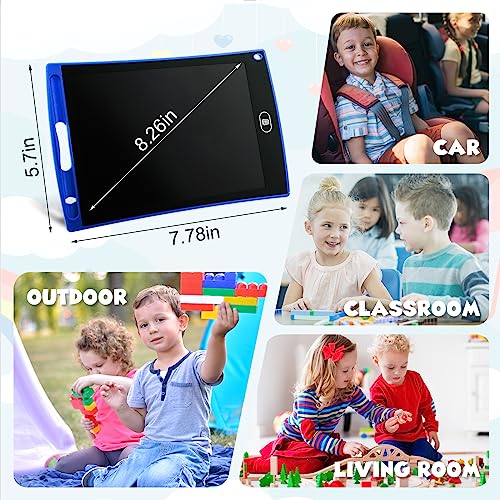 GyTeck LCD Writing Tablet for Kids Toddler Colorful Drawing Board Electronic Erasable Doodle Pad Adults Learning & Education Preschool Toys for Baby Girl Boy Gifts Travel Games Activity 8.5 Inch Blue