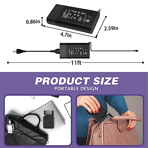 New Slim 65W for HP Laptop Charger USB C - HP Spectre x360 Charger -HP Elite x2 Charger -HP Envy/Elitebook X360 Charger - HP Pavilion/Probook/Split Charger,Type C Chromebook Charger Power Adapter Cord