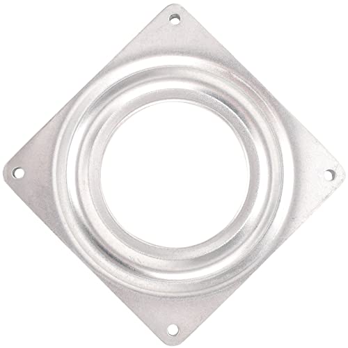 10Pcs 4-Inch Susan Turntable Bearings for Lazy Susans, Square Rotating Bearing Plates, Heavy-Duty Lazy Susan Hardware Swivel Plates, Perfect for Swivel Plates, Corner Cabinets, and Revolving Shelves