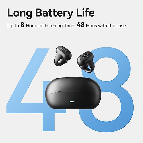 Sanag Open Ear Headphones Compatible with iPhone/Samsung Phone for Men, Women, and Children-Black