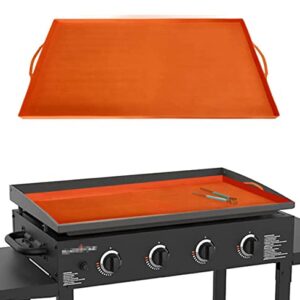 36" Griddle Silicone Protective Mat for Blackstone, Protective Cover Mats with Tong for Blackstone 36in Griddle Top Covers for Blackstone Protector Indoor Outdoor-Orange(Not for 36'' Cabinet Griddle)