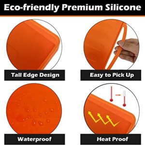 36" Griddle Silicone Protective Mat for Blackstone, Protective Cover Mats with Tong for Blackstone 36in Griddle Top Covers for Blackstone Protector Indoor Outdoor-Orange(Not for 36'' Cabinet Griddle)