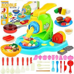 39pcs playdough toys sets for kids,play kitchen creations accessories play dough tools kit noodle ice cream maker playset pretend play food play dough sets for kids ages 3 4 5 6 7 birthday