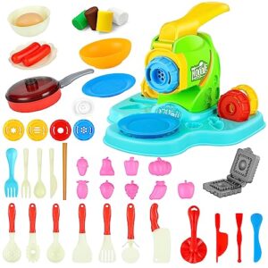 39Pcs playdough Toys Sets for Kids,Play Kitchen Creations Accessories Play Dough Tools Kit Noodle Ice Cream Maker Playset Pretend Play Food Play Dough Sets for Kids Ages 3 4 5 6 7 Birthday