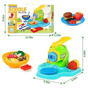 39Pcs playdough Toys Sets for Kids,Play Kitchen Creations Accessories Play Dough Tools Kit Noodle Ice Cream Maker Playset Pretend Play Food Play Dough Sets for Kids Ages 3 4 5 6 7 Birthday