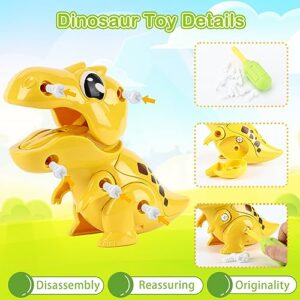 Noetoy PlayDough Toys Playdough Tools Accessories Dinosaur Toy with Dino Models Fine Motor Toys Play Dough Sets for Kids Toddlers Ages 2-4 4-8 Birthday (Yellow)